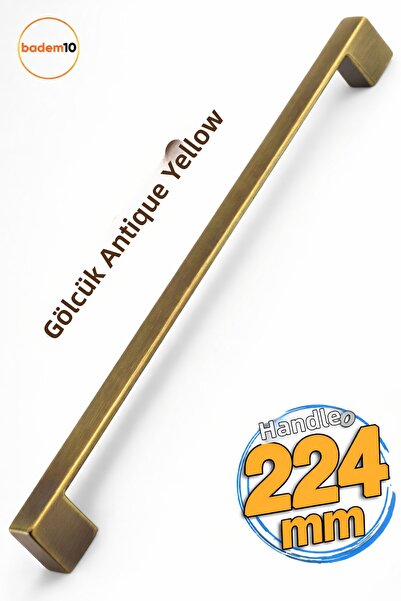 Badem10 مقبض بحيرة معدني عتيق أصفر عتيق 224 مللي متر أثاث درج مطبخ خزانة مقبض...