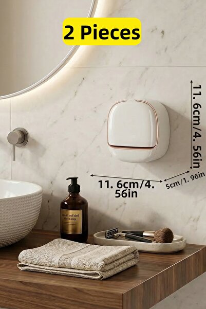 Myend 2 Pieces Decorative New Generation Soap Dish Set, Solid Soap Box with S...