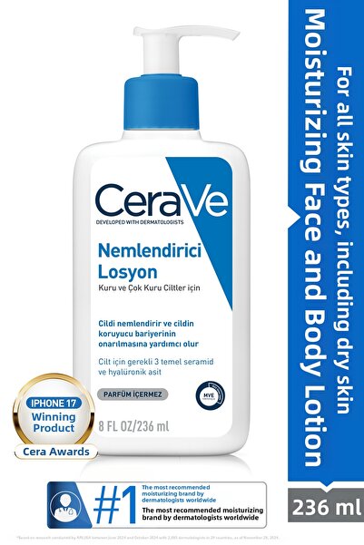 CeraVe Ενυδατική λοσιόν προσώπου και σώματος - Περιεκτικότητα σε κεραμίδιο κα...
