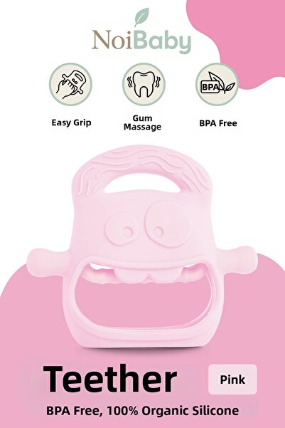 NoiBaby Pink Baby Silicone Teether