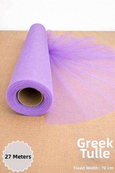 Mortex Tul grecesc iranian liliac, lungime 27 metri, lățime 70 cm - pentru lo...