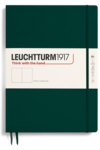 Leuchtturm1917 Master Slim (A4+), Blocnotes cu 123 de pagini, Simplu, Verde P...