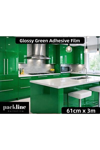 Packline Marketing Bright Green Adhesive Foil Kitchen Cabinet Furniture Cover...