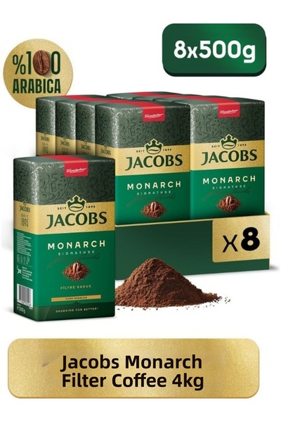 shop Jacobs Monarch Filter Coffee 500 g X 8 Pieces
