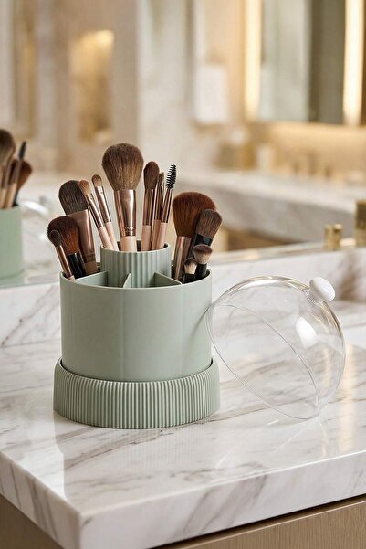 TRENDYOLMİLLA HOME Organizator rotativ pentru machiaj și bijuterii cu 8 compa...