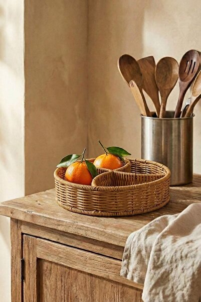 TRENDYOLMİLLA HOME 4-Compartment Wicker Basket Tphss26Spt00004