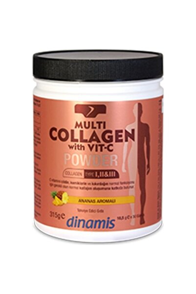 DİNAMİS Multi Collagen With Vit-C Takviye Edici Gida Oral Toz 315 G'lik Kutu ...