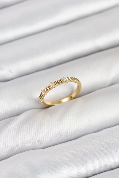 Skygo خاتم نسائي من النحاس باللون الذهبي مقطوع بالليزر - TJ-BYK3892