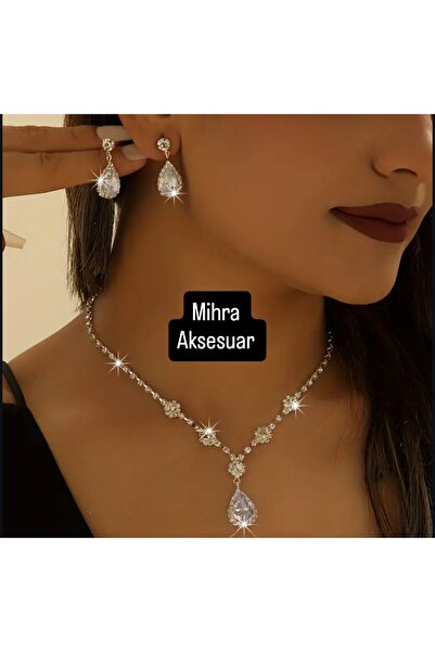 Mihra Aksesuar Kolye Küpe Set