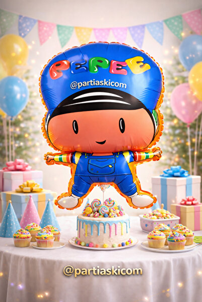 PARTİ AŞKI Pepee Folyo Balon 55 Cm&24 Inc & Erkek-Kız Çocuk Bebek Doğum Günü ...