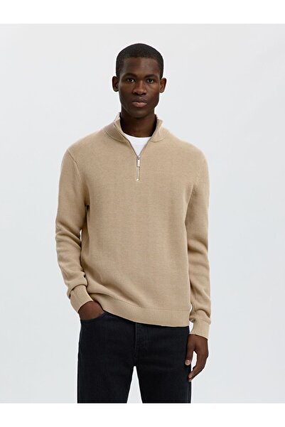 Selected Homme Pullover mit halbem Reißverschluss