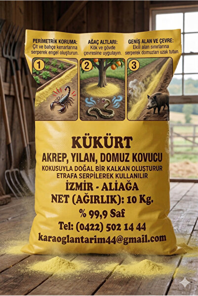 karaoğlan tarım Akrep Yılan Domuz Kovucu Kükürt 10 Kg