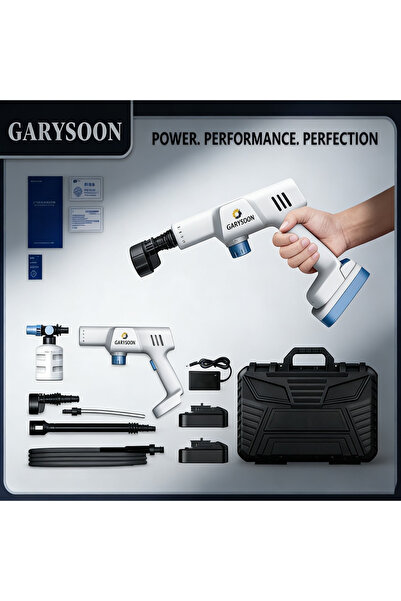 Generica مسدس مياه غسيل السيارات اللاسلكي عالي الجهد وعالي الطاقة وبطارية الل...