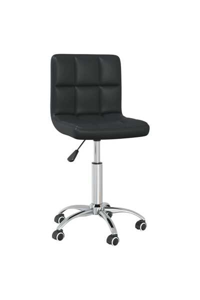 Concept Scaun de bucătărie pivotant, negru, piele ecologică