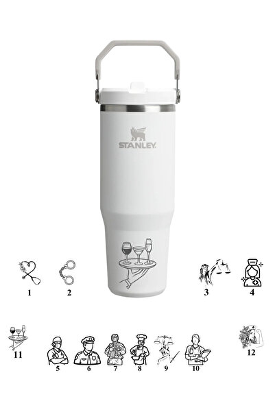 Stanley Kişisel The Iceflow Flip Straw Pipetli Termos Bardak 0,89 Lt Özel İsi...