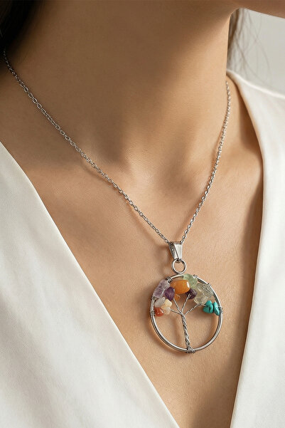 Taş Sandığı Pisces Tree of Life Necklace - Stainless Steel