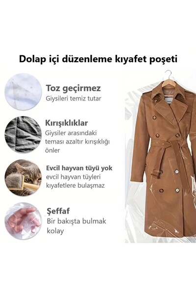 JokeyAmbalaj Gardırop İçi Askılık Yuvalı 60x180cm Kuru Temizleme - Dolap Içi ...