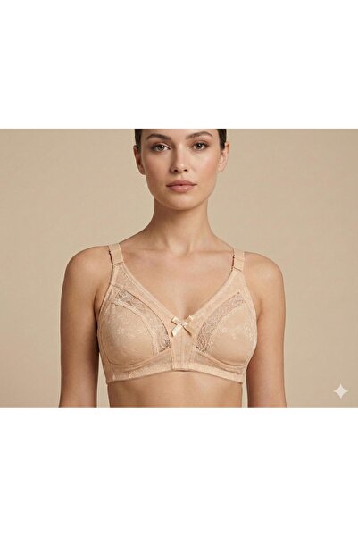 Kuryıldız حمالة صدر نسائية من الدانتيل بلون البشرة - خالية من الأسلاك وغير مد...