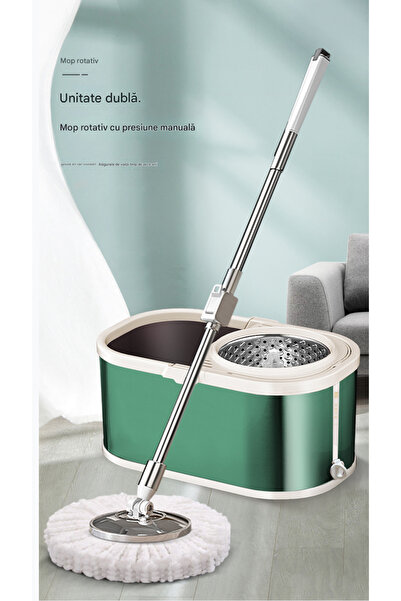 OEM Set galeata mop cu centrifuga si rotatie 360 de grade din inox inoxidabil...