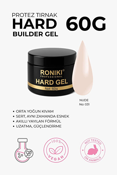 RONIKI Professional Builder Jel Nude 031 – 60g Protez Tırnak Yapı Jeli