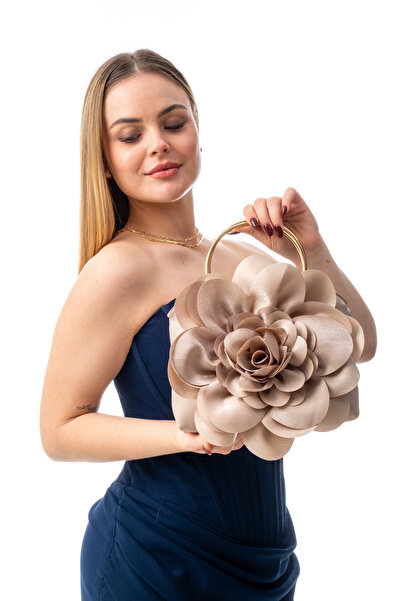 GUSTELLO ΛΙΝΑ |   Βραδινό φόρεμα με σχέδιο τριαντάφυλλο και χρυσή μεταλλική λ...