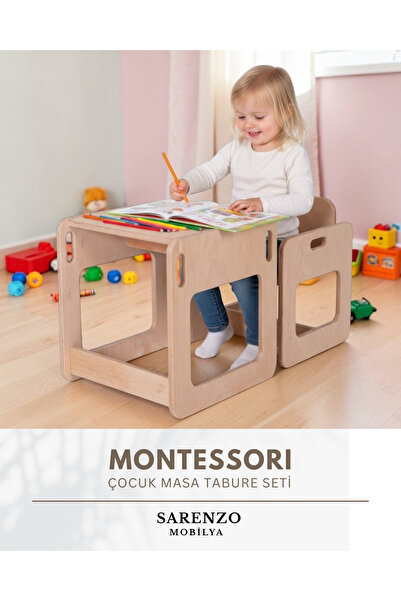 Sarenzo Montessori Aktivite Masası ve Sandalyesi