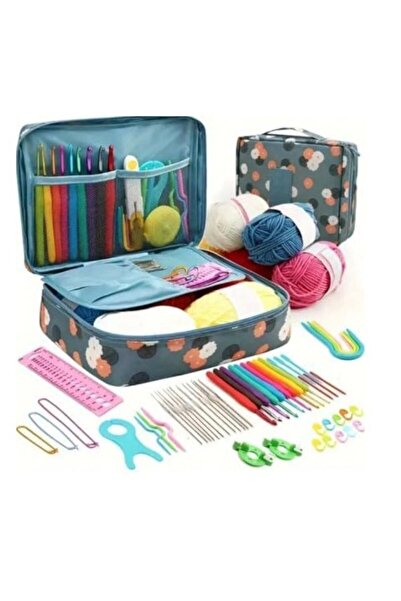 OZN AKSESUAR Set de pornire pentru croșetat pentru începători, complet cu fir...