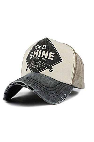 WINNERS Siyah - Haki Eskitme Shine Şapka