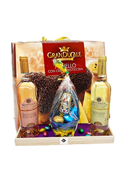 velve Pachet HappyEaster, vin, Panettone Granducale,dulciuri, si 8 ousoare de...