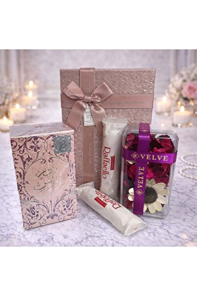 velve Set cadou Glamour pentru femei, Parfum Ajyad, Rose, flori uscate parfum...
