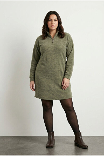 Stil Diva Сукня великого розміру з м'якої текстурованої міді-лайкри, зеленого...