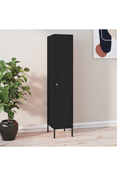 Concept Dulap vestiar, negru, 35x46x180 cm, oțel