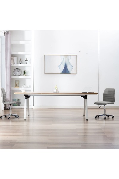 Concept Scaune de bucătărie, 2 buc., gri deschis, material textil