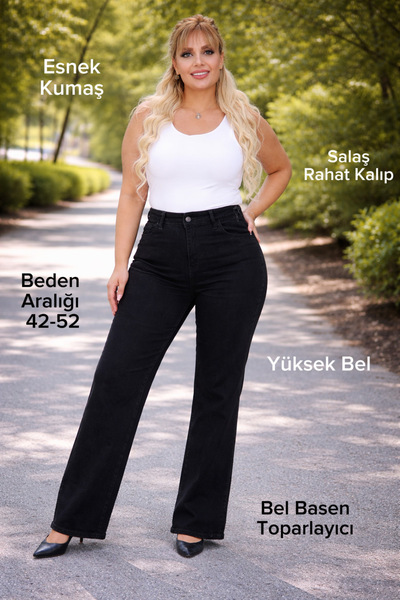 ASSO BLUZONI DE DAMĂ, STIL SLASHED, MĂRIMI MARI talie înaltă elastic PANTALONI