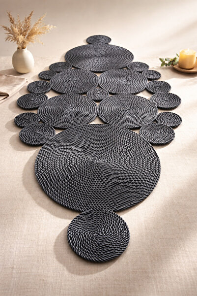 Naspar Антрацитовий димчасто-сірий багатофункціональний килимок (80X35) Повні...