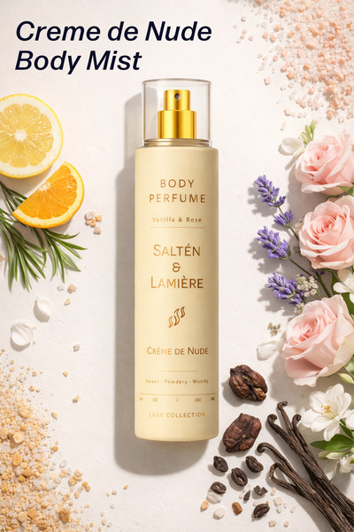 Salten Lamıere Kadın Body Mist 200 ml Kalıcı Vücut Spreyi Vanilya Gül Pudrams...