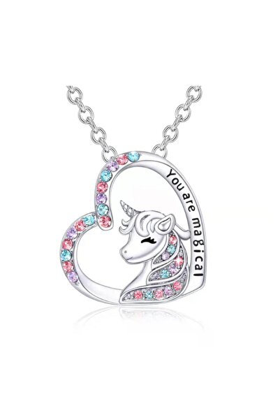 OEM Colier Înger Păzitor pentru școlari, Medalion Unicorn cu Mesajul „Ești ma...