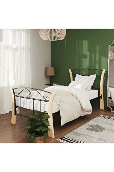 Concept Cadru de pat, negru, 90x200 cm, metal