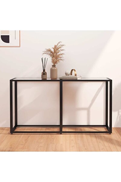 Concept Masă consolă, transparent, 140x35x75,5 cm, sticlă securizată