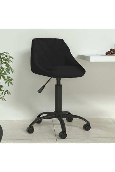 Concept Scaun de bucătărie, negru, catifea