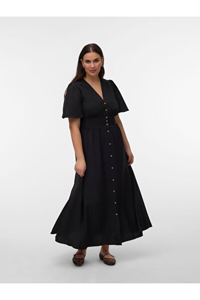 Veromoda Curve Kleid VMCMELANEY Langes Kleid