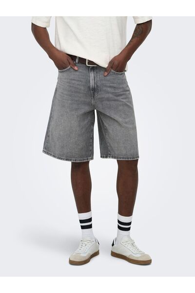 Only & Sons Jeans-Shorts ONSCARL Mid Rise Ballon Schnitt Shorts