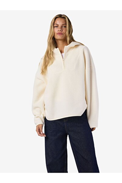 Noisy May Fleece mit halbem Reißverschluss NMCOZY