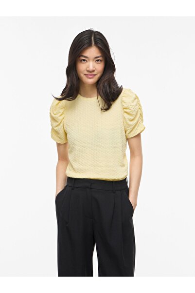 VILA Oberteil mit kurzen Ärmeln VIANINE Rundhals