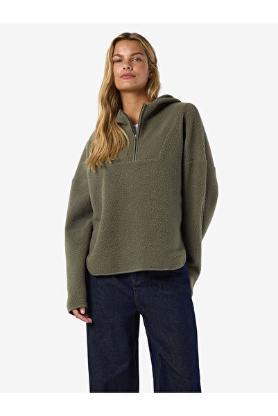 Noisy May Fleece mit halbem Reißverschluss NMCOZY