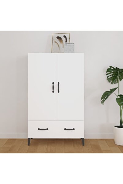 Concept Dulap înalt, alb, 70x31x115 cm, lemn prelucrat