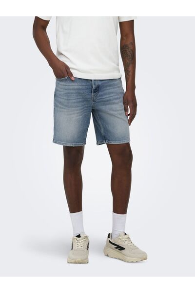 Only & Sons Jeans-Shorts ONSEDGE Gerade geschnitten Shorts
