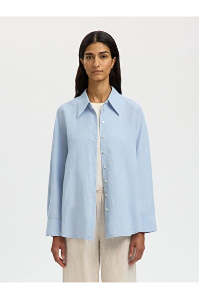 SELECTED Bluse aus Leinengemisch Oversized