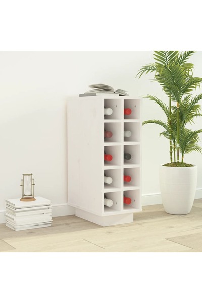 Concept Dulap de vinuri, alb, 23x34x61 cm, lemn masiv de pin