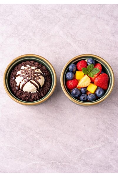 Madame Coco Kleby 2-Piece Soufflé Bowl - Dark Green & Adenya Basket